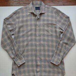Calder Carmel Limited Edition Mens Button Up Plaid Shirt Business Casual Medium